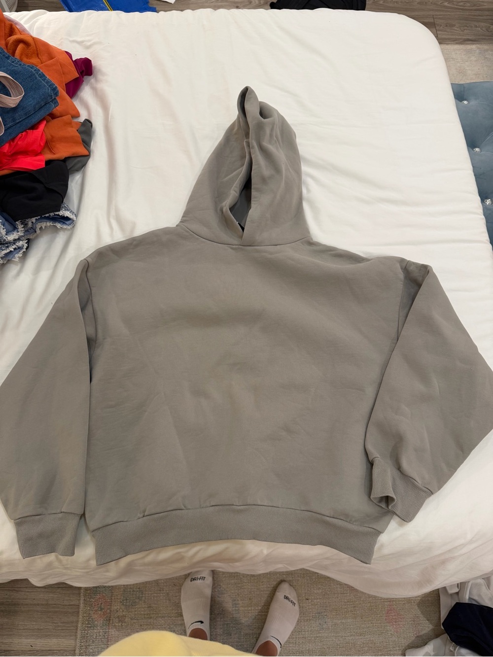 Men's Grey Pullover Hoodie Sweatshirt